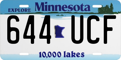 MN license plate 644UCF