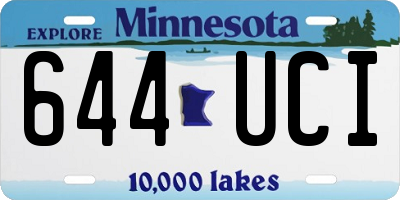 MN license plate 644UCI