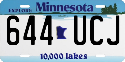 MN license plate 644UCJ