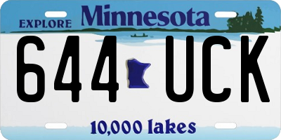 MN license plate 644UCK