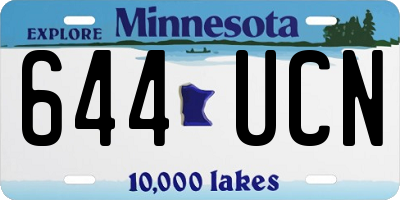 MN license plate 644UCN