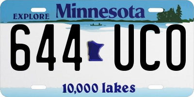 MN license plate 644UCO