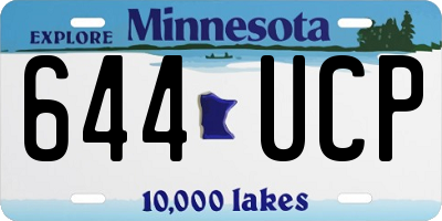MN license plate 644UCP