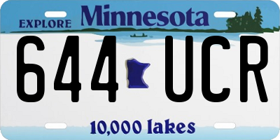 MN license plate 644UCR
