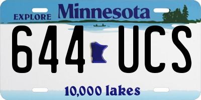 MN license plate 644UCS
