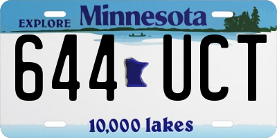 MN license plate 644UCT