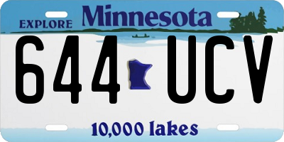 MN license plate 644UCV