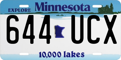 MN license plate 644UCX