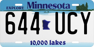 MN license plate 644UCY