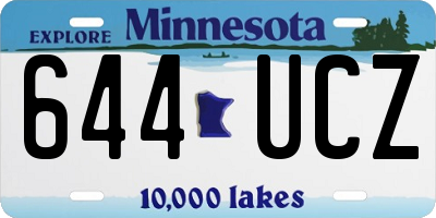 MN license plate 644UCZ