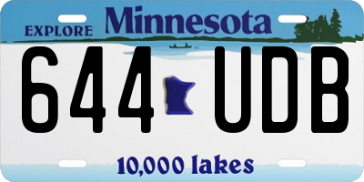 MN license plate 644UDB