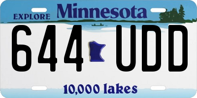 MN license plate 644UDD