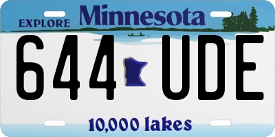 MN license plate 644UDE