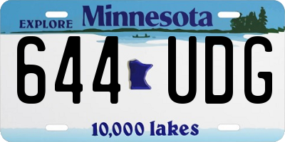 MN license plate 644UDG