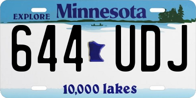 MN license plate 644UDJ