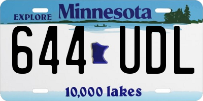 MN license plate 644UDL