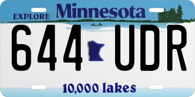 MN license plate 644UDR