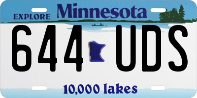 MN license plate 644UDS