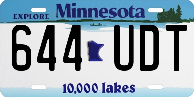 MN license plate 644UDT