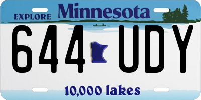 MN license plate 644UDY