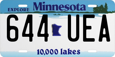 MN license plate 644UEA