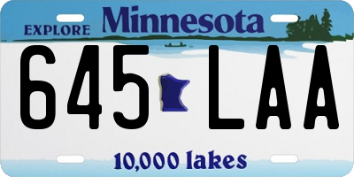 MN license plate 645LAA