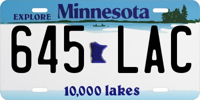 MN license plate 645LAC