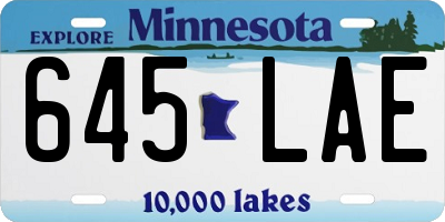 MN license plate 645LAE