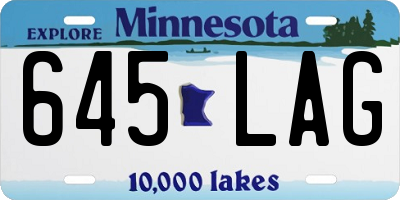 MN license plate 645LAG