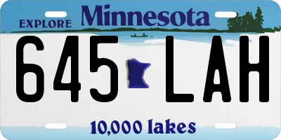 MN license plate 645LAH