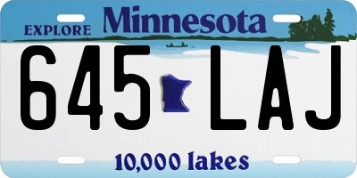 MN license plate 645LAJ