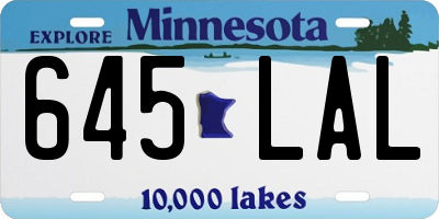 MN license plate 645LAL