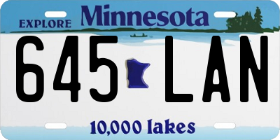 MN license plate 645LAN