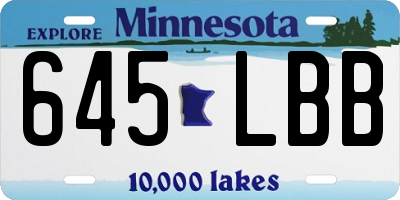 MN license plate 645LBB