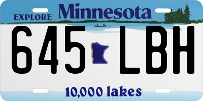 MN license plate 645LBH