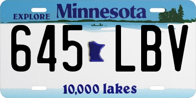 MN license plate 645LBV