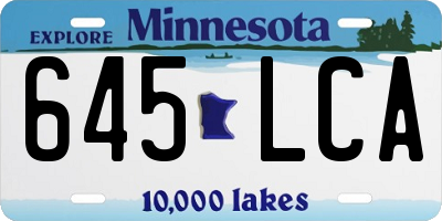 MN license plate 645LCA