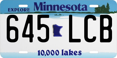 MN license plate 645LCB