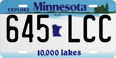 MN license plate 645LCC