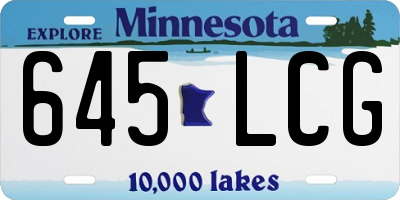 MN license plate 645LCG