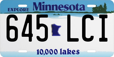 MN license plate 645LCI
