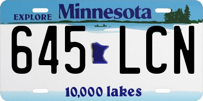 MN license plate 645LCN