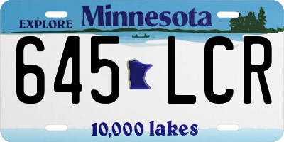 MN license plate 645LCR