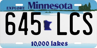 MN license plate 645LCS