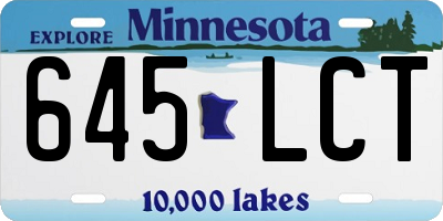 MN license plate 645LCT