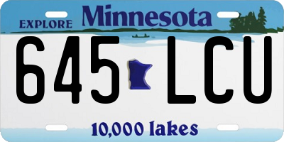 MN license plate 645LCU
