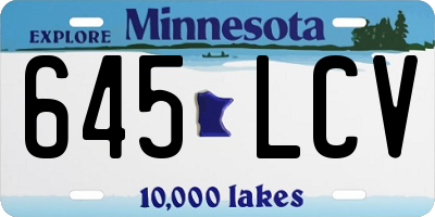 MN license plate 645LCV