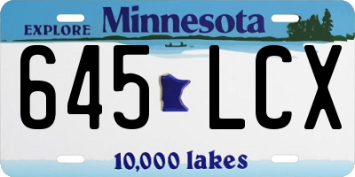 MN license plate 645LCX