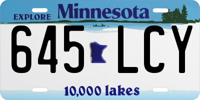MN license plate 645LCY