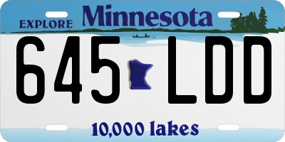 MN license plate 645LDD